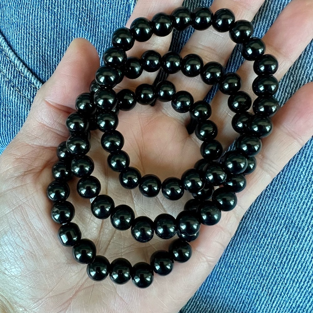 3 Protective ONYX Mala Bead Bracelets - Picture 2 of 5